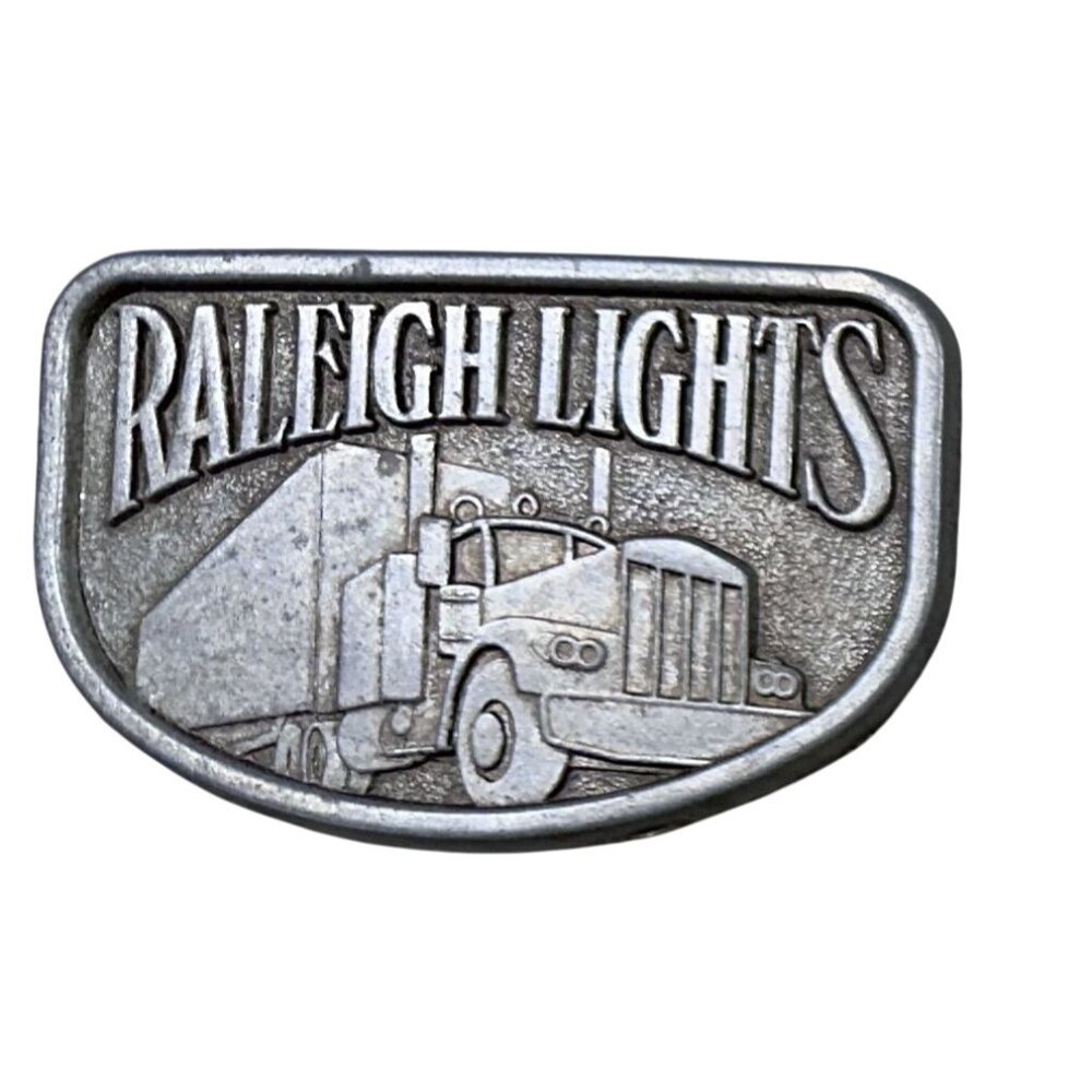 Raleigh Lights Cigarettes Belt Buckle Tobacco Trucking Solid Metal Buckle